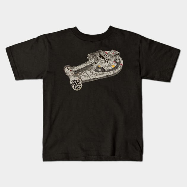 Dash Rendar's Outrider Kids T-Shirt by CantSleepMustPaint